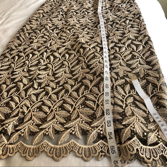 Gold vintage sequin evening gown - Picture 4 of 7